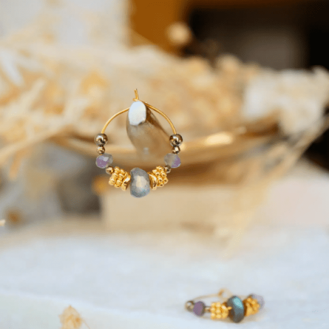 BOUCLES D'OREILLES RASAYAN AMÉTHYSTE