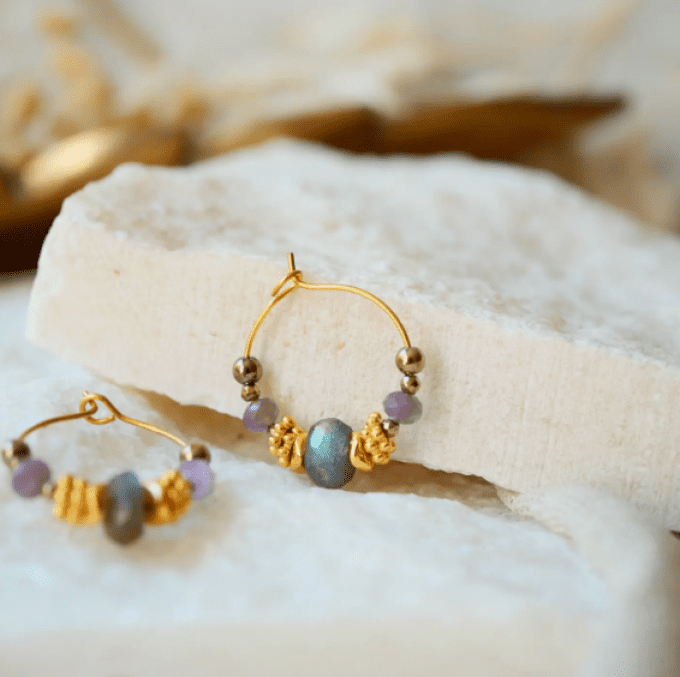 BOUCLES D'OREILLES RASAYAN AMÉTHYSTE