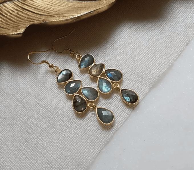 BOUCLES D'OREILLES LABRADORITE MAYRA