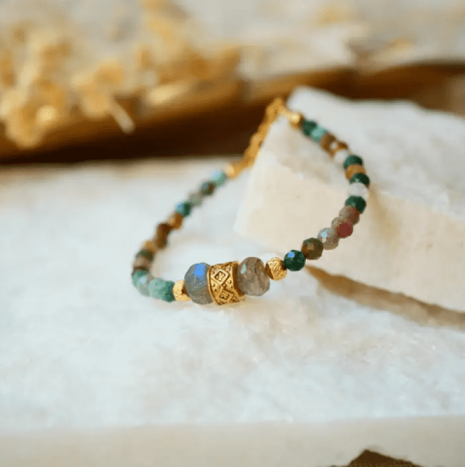 BRACELET TALISMAN PARIVARTAN EN AGATE INDIENNE