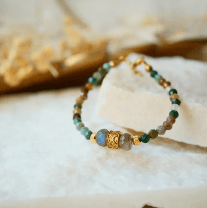 BRACELET TALISMAN PARIVARTAN EN AGATE INDIENNE