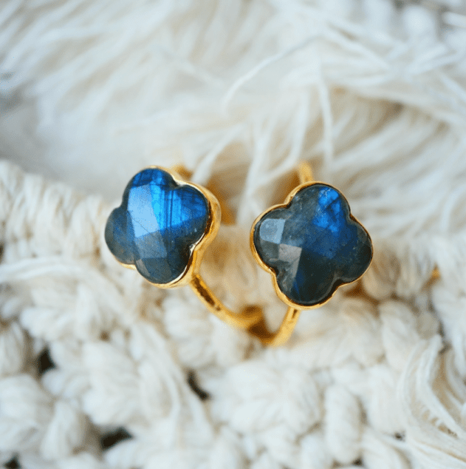 BAGUE SUBHAGYA, LABRADORITE